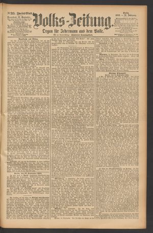 Volks-Zeitung vom 15.09.1883