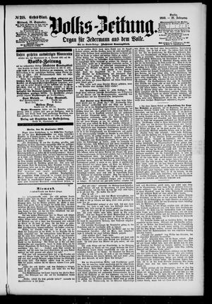 Volks-Zeitung vom 19.09.1883