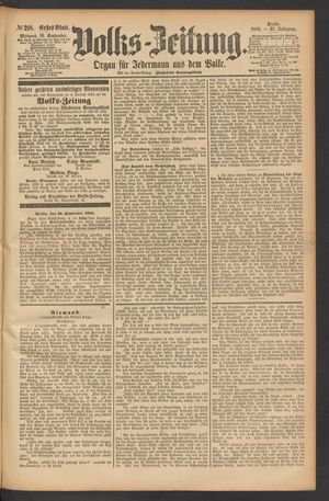 Volks-Zeitung vom 19.09.1883