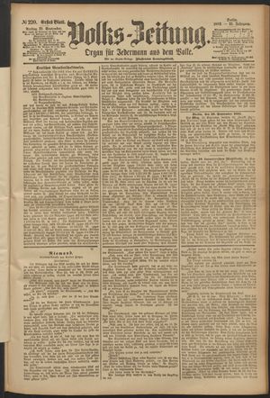 Volks-Zeitung vom 21.09.1883