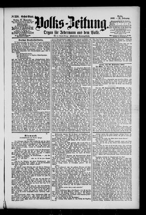 Volks-Zeitung vom 21.09.1883