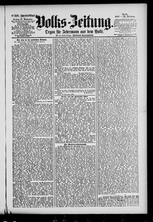 Volks-Zeitung vom 21.09.1883