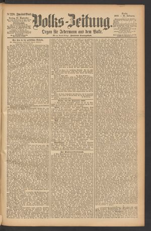 Volks-Zeitung vom 21.09.1883