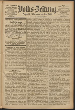Volks-Zeitung vom 26.09.1883