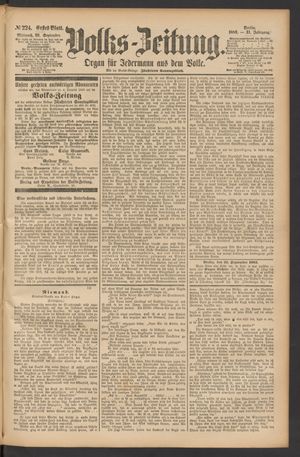 Volks-Zeitung vom 26.09.1883