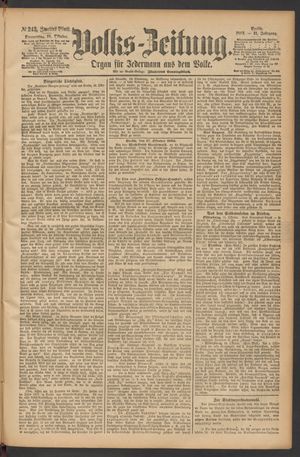 Volks-Zeitung vom 18.10.1883