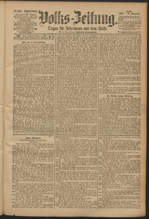 Volks-Zeitung vom 20.10.1883