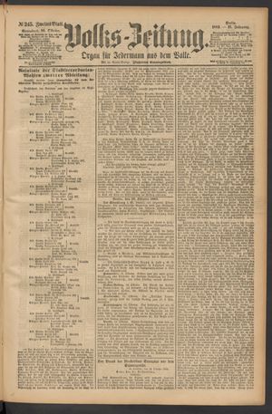 Volks-Zeitung vom 20.10.1883