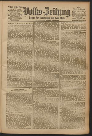 Volks-Zeitung vom 21.10.1883