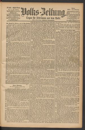 Volks-Zeitung vom 21.10.1883