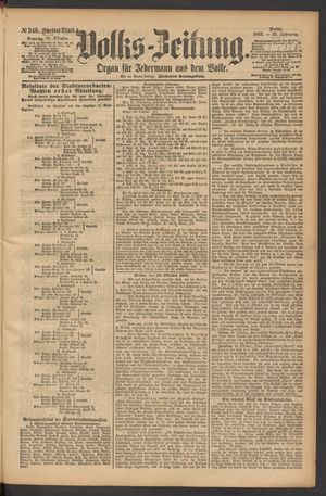 Volks-Zeitung vom 21.10.1883