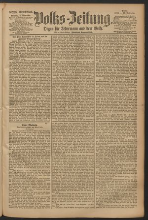 Volks-Zeitung on Nov 4, 1883
