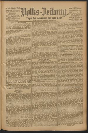 Volks-Zeitung on Nov 8, 1883