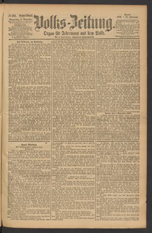 Volks-Zeitung on Nov 8, 1883