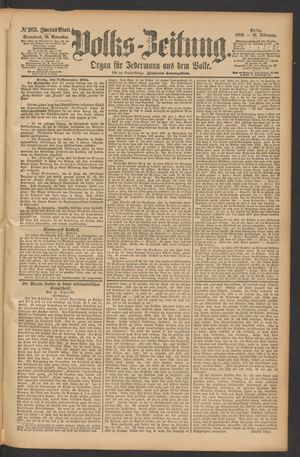 Volks-Zeitung on Nov 10, 1883