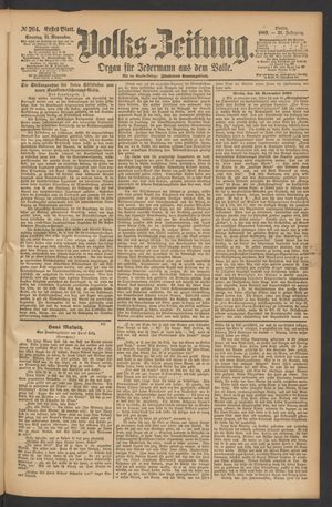 Volks-Zeitung vom 11.11.1883