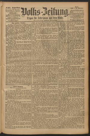 Volks-Zeitung vom 15.11.1883