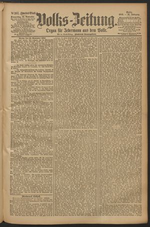 Volks-Zeitung vom 15.11.1883