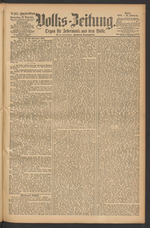 Volks-Zeitung vom 15.11.1883