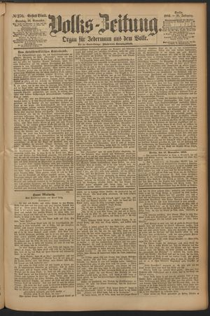 Volks-Zeitung vom 18.11.1883