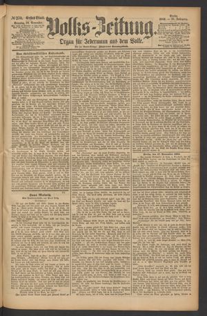 Volks-Zeitung vom 18.11.1883