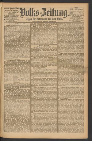 Volks-Zeitung vom 18.11.1883