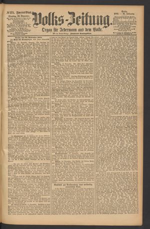 Volks-Zeitung vom 20.11.1883