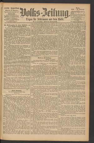 Volks-Zeitung vom 21.11.1883