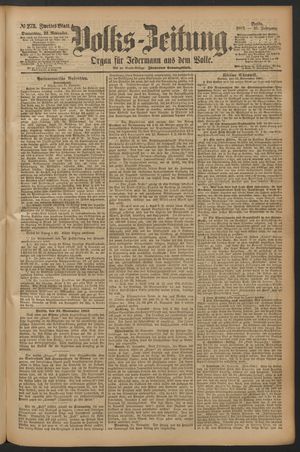 Volks-Zeitung vom 22.11.1883