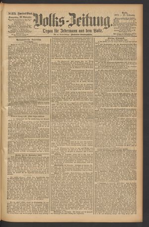 Volks-Zeitung vom 22.11.1883