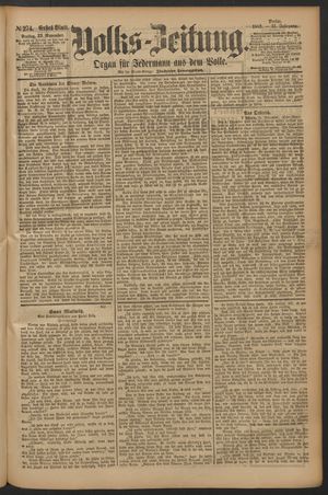 Volks-Zeitung vom 23.11.1883