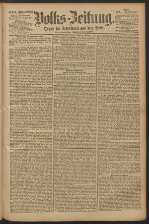 Volks-Zeitung vom 23.11.1883