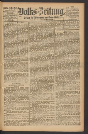 Volks-Zeitung vom 23.11.1883