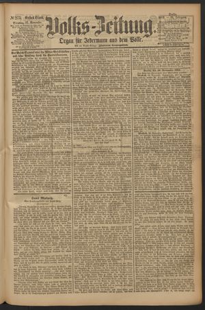 Volks-Zeitung vom 27.11.1883
