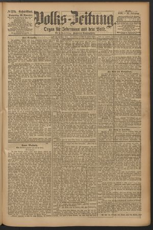 Volks-Zeitung vom 29.11.1883