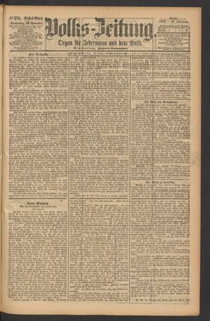 Volks-Zeitung vom 29.11.1883