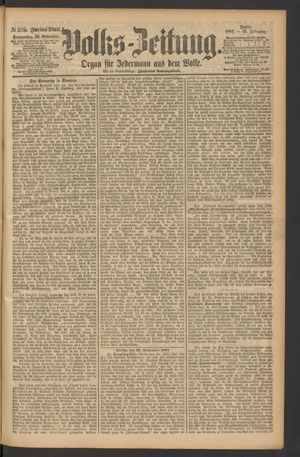Volks-Zeitung vom 29.11.1883