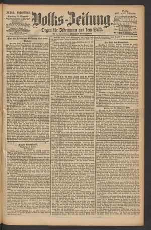 Volks-Zeitung vom 11.12.1883