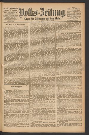 Volks-Zeitung vom 12.12.1883