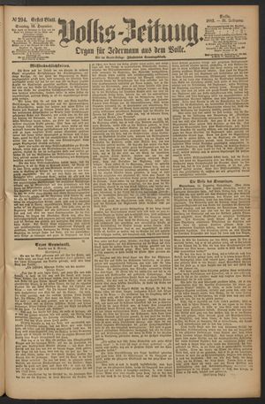 Volks-Zeitung vom 16.12.1883