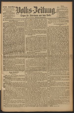 Volks-Zeitung vom 19.12.1883