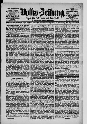 Volks-Zeitung vom 01.01.1884