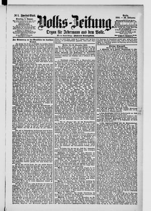 Volks-Zeitung vom 01.01.1884