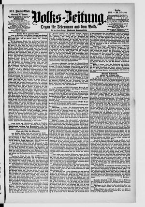 Volks-Zeitung on Jan 6, 1884