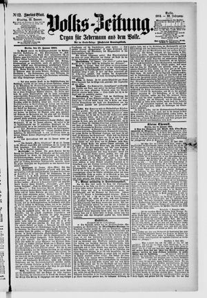 Volks-Zeitung vom 15.01.1884