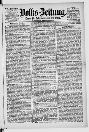 Volks-Zeitung vom 20.01.1884
