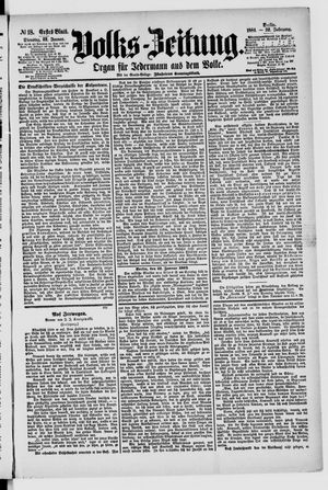 Volks-Zeitung vom 22.01.1884