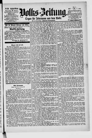 Volks-Zeitung vom 24.01.1884