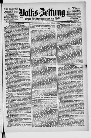 Volks-Zeitung vom 24.01.1884