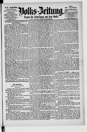Volks-Zeitung vom 25.01.1884